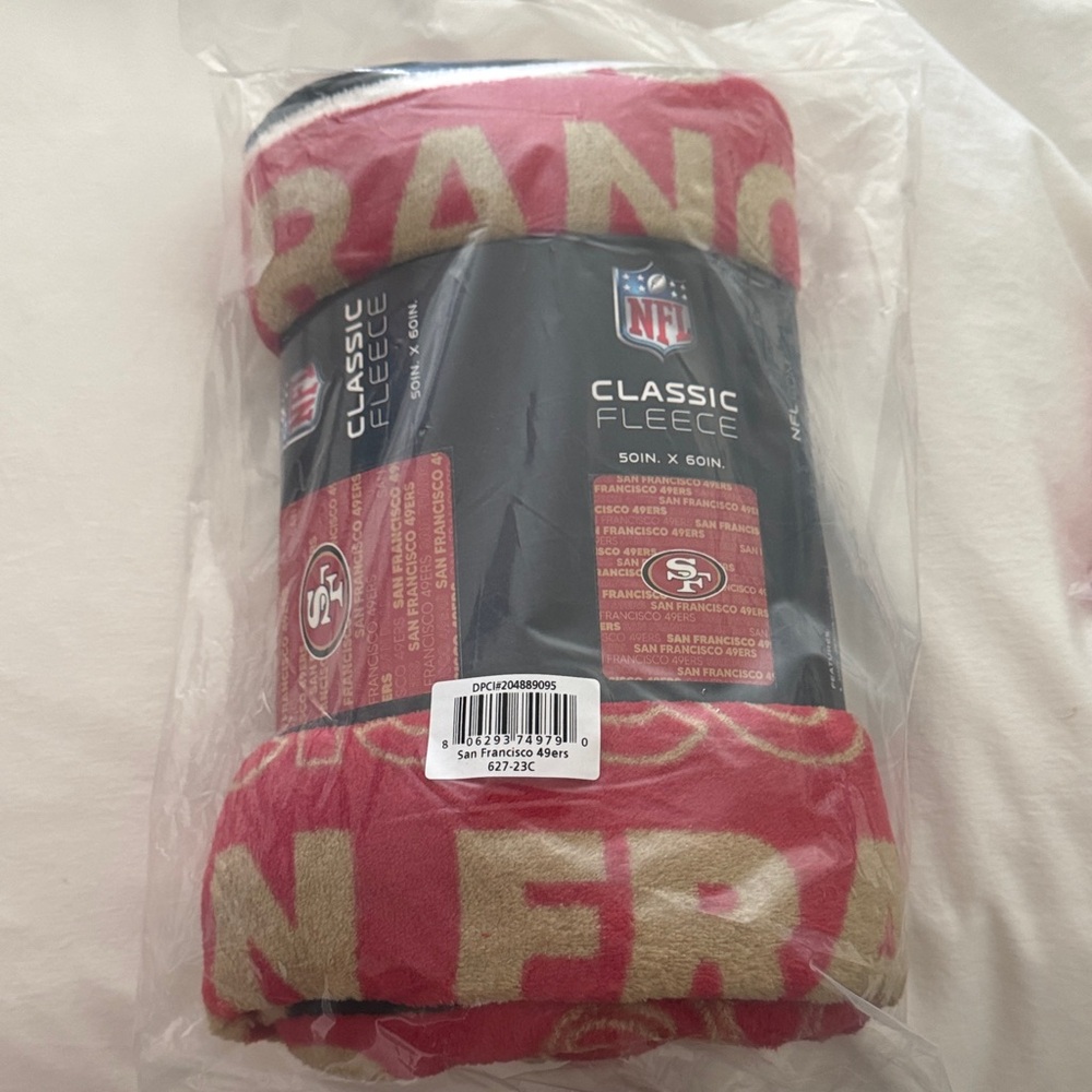 NFL San Francisco 49ers Fleece Blanket - Red and Gold